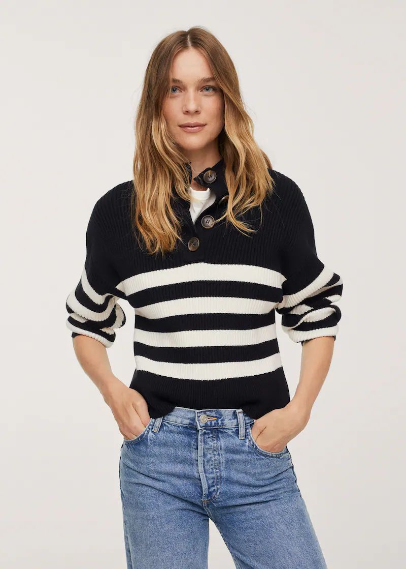 Striped knit sweater | MANGO (US)