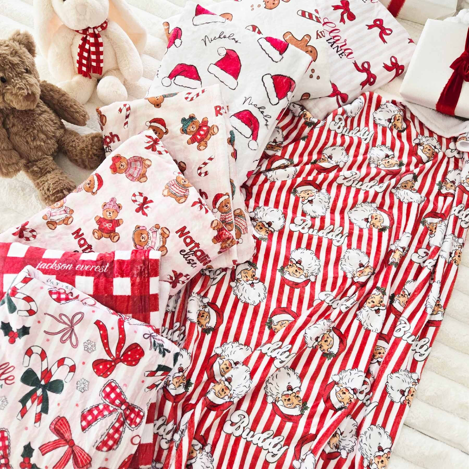 Christmas Personalized Kids Blankets | Caden Lane