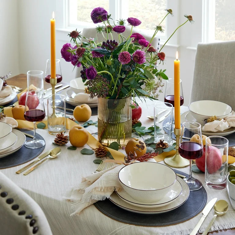 Better Homes & Gardens Stoneware Cream Murphy 12PC Dinnerware Set | Walmart (US)