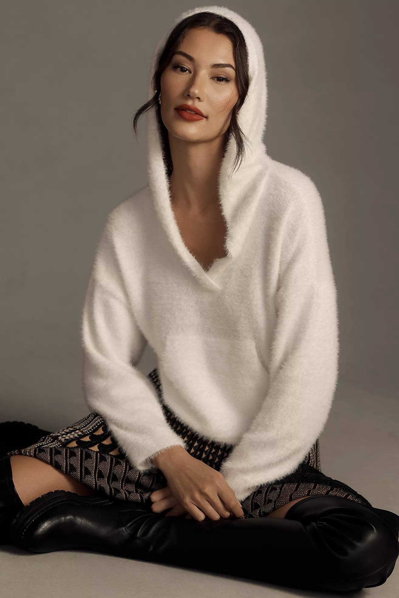 Pilcro Eyelash Hoodie Sweater | Anthropologie (US)