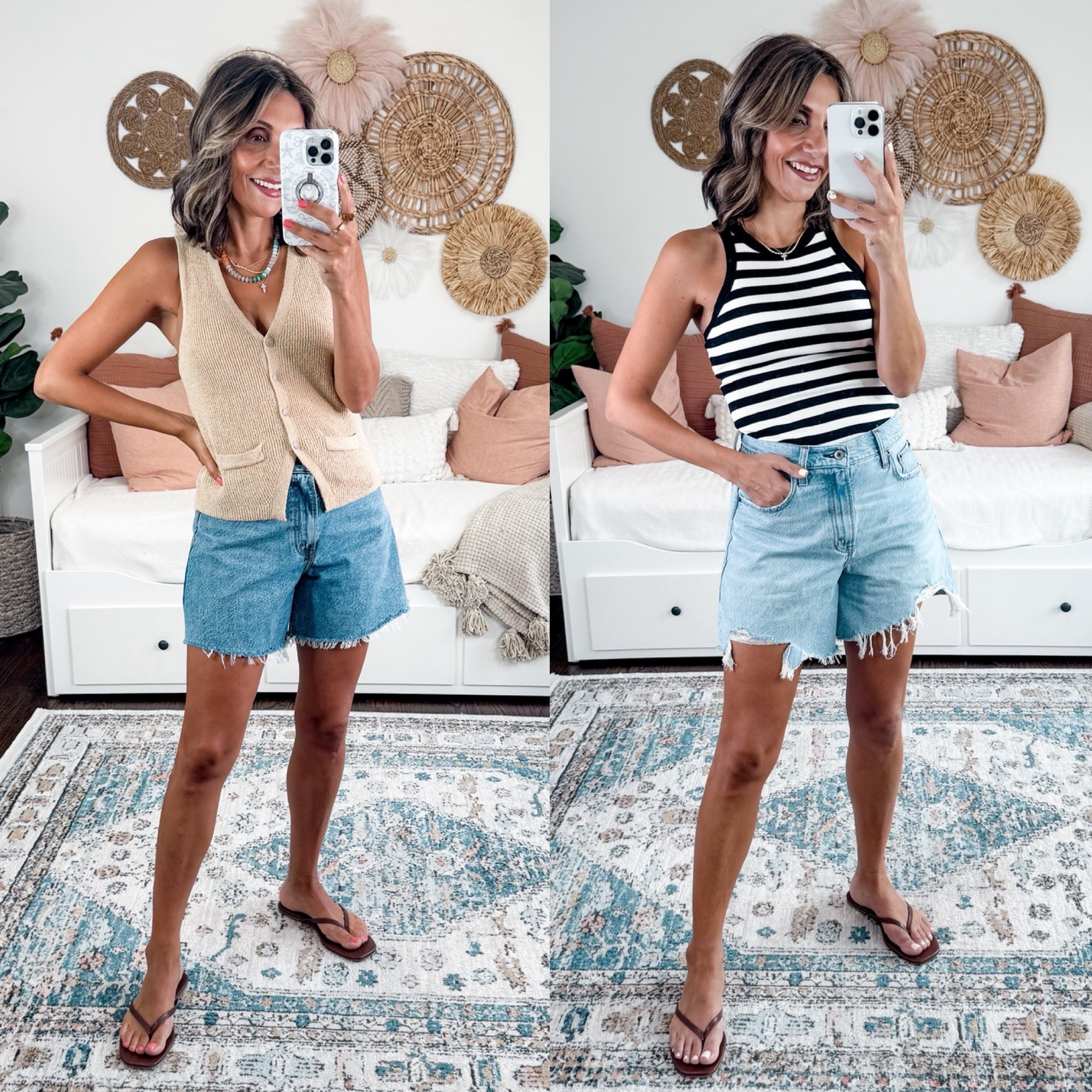 Abercrimbie sale 25% off 
Use code AFLTK 
Wearing the Dad shorts on left  and the Loose shorts on the right. Order TTS

#LTKSpringSale #LTKOver40