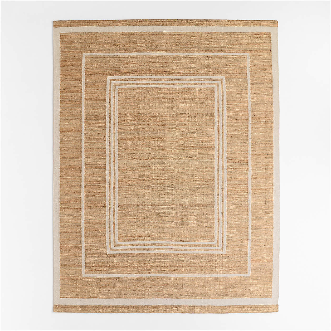 Lagos Jute and Wool Blend Ivory Handwoven Area Rug 6'x9' | Crate & Barrel | Crate & Barrel