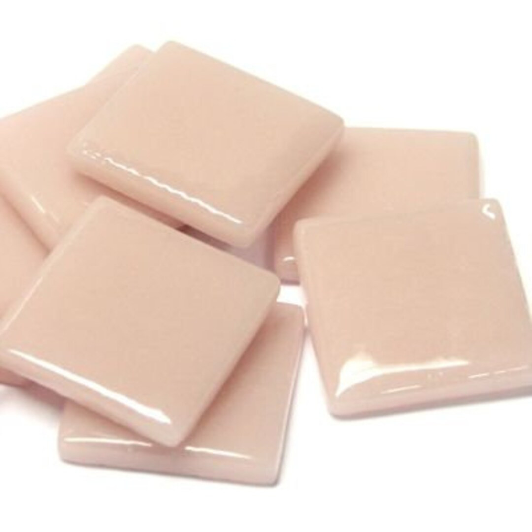 Pale Pink Ottoman (Pate de Vere) Glass Tiles for Mosaics, 1" (25mm), Available in Quantities of 2... | Etsy (US)