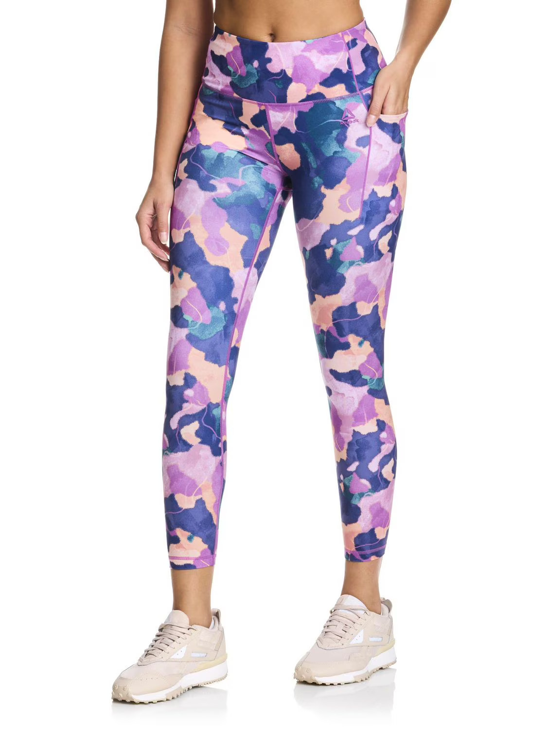 Reebok Women’s ‘Reflex’ High-Rise 25” Inseam 7/8 Printed Leggings with Pockets | Walmart (CA)