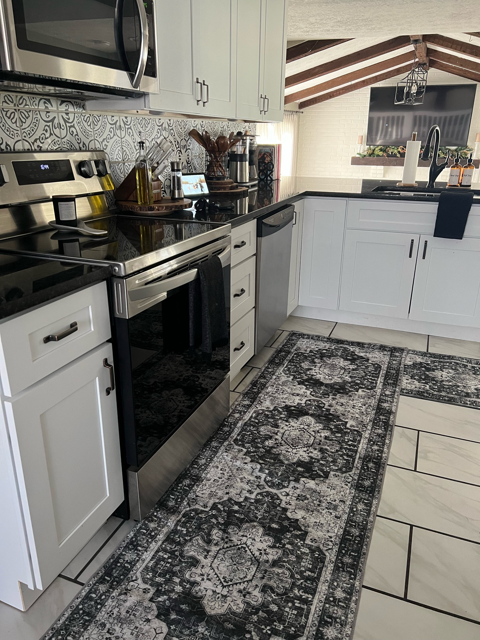 New rugs for the kitchen this spring! SUPER affordable, got both for under $100 

Home decor,  neutral decor, modern farmhouse decor, kitchen rugs, boho rugs, black and white home decor, home finds, affordable decor, amazon home, amazon 

#LTKunder100 #LTKSale #LTKunder50