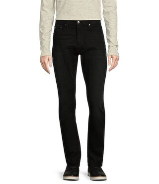 Premium Denim Straight Fit Black Stretch Jeans | Dillard's