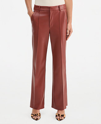 Women's Faux Leather High-Rise Bootcut Pants | Macy's
