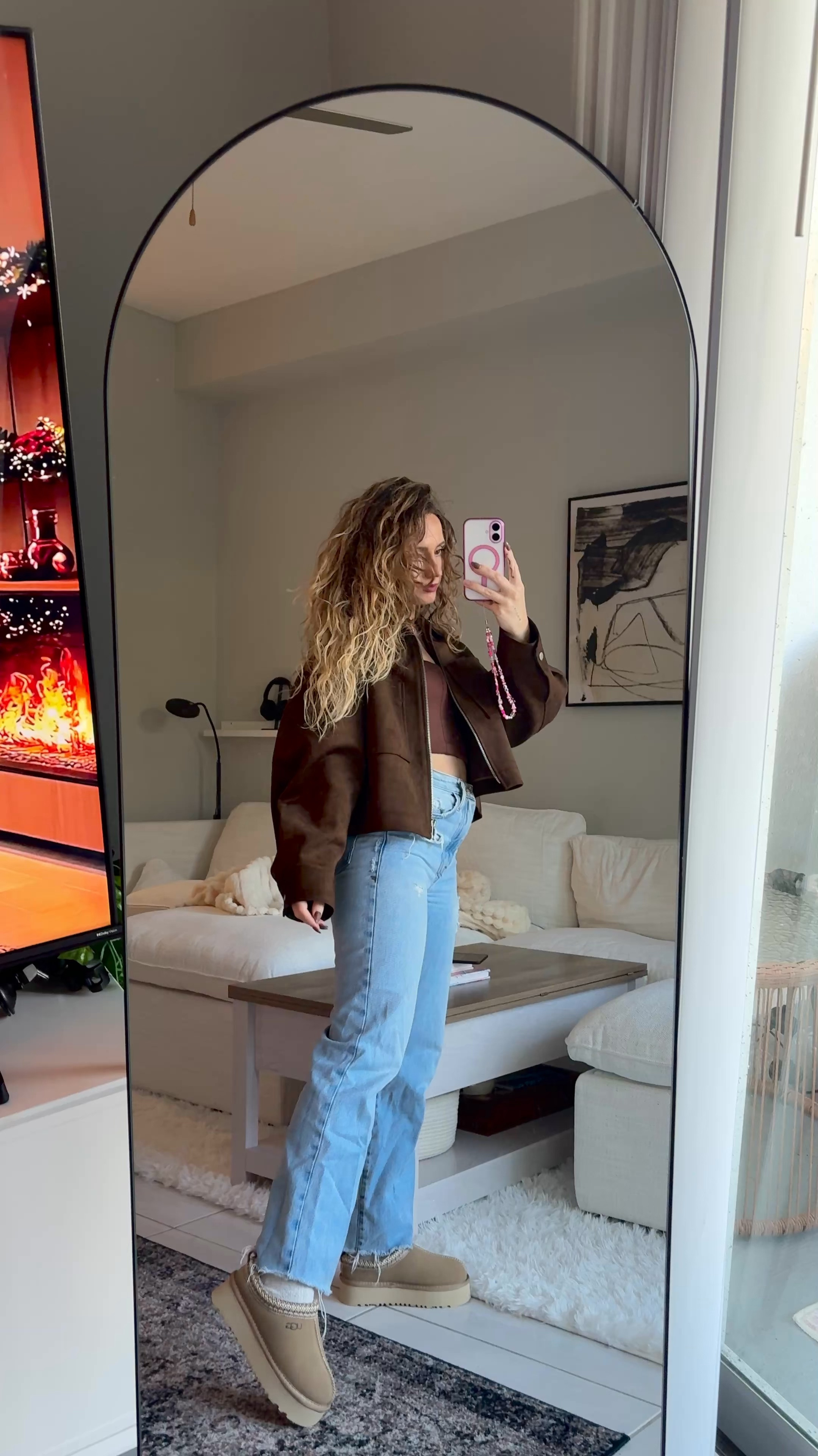  Cute brown outfit for running errands 🤎🍂🫶🏼 

Hugs, jeans, brown coat, brown top curly hair

#LTKStyleTip #LTKShoeCrush #LTKGiftGuide