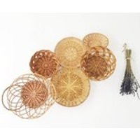 Set of 6 vintage wicker baskets  Boho wall gallery  Decorative woven rattan round baskets  Basket for the wall  Long oval wicker baskets | Etsy (CAD)