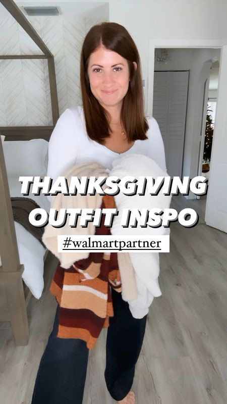 Partnering with Walmart to share some last minute Thanksgiving outfit inspo 🦃🍽️🍁 #walmartpartner  Loving these 3 sweater options! Under $20

🍁Follow me for more outfit inspiration and affordable finds!

Wearing:
Eyelash Sweater- large
Cardigan- Small
Chenille Sweater- XL (juniors sizing) 

#LTKSeasonal #LTKstyletip #LTKHoliday