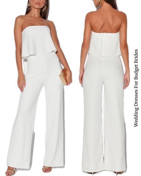 Sleek white jumpsuit for all your summer wedding events. 

#bridejumpsuit #bridaljumpsuit #weddingjumpsuit #summerjumpsuit #bridetobe

#LTKWedding #LTKSeasonal #LTKStyleTip