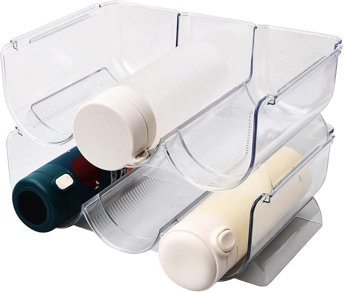 Vesaneae 2 Stück Flaschenregal Stapelbar Weinregal aus Kunststoff,Aufbewahrung Flaschen Schrank,... | Amazon (DE)