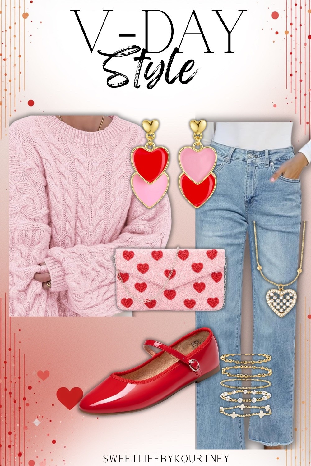 Create the cutest Valentine’s Day outfit with these Amazon finds that are festive, wearable, and perfect for date night or daytime plans. From cozy pink knits to heart details and comfy red flats, every piece here mixes sweet and casual in the best way. I love how this look feels special without being over-the-top, and everything is easy to rewear beyond V-Day. All items are linked from Amazon and budget-friendly for a last-minute Valentine’s refresh.

#AmazonFashion #ValentinesDayStyle #AffordableOutfits #SweetLifeByKourtney

#LTKFindsUnder50 #LTKSeasonal #LTKootd