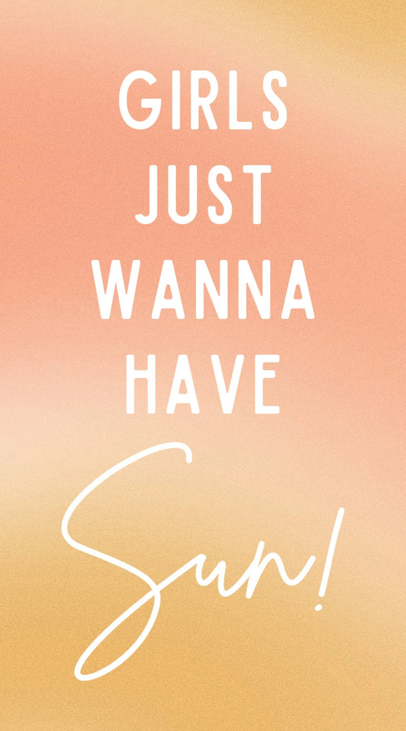 Girls Just Wanna Have Sun Gift Tag | DIGITAL DOWNLOAD | Summertime Gift Tag | Friend Gift Ideas |... | Etsy (US)