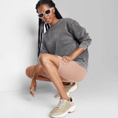 Women's Oversized Sweatshirt - Wild Fable™ Black Wash | Target