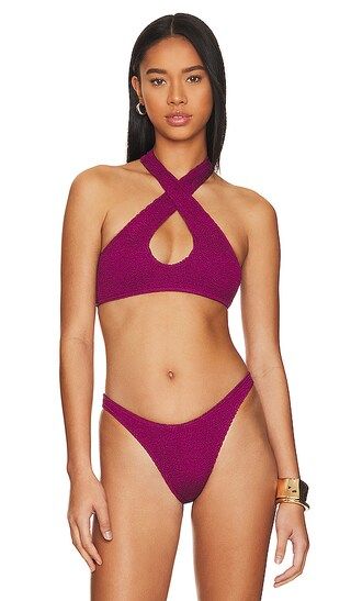 Carmen Bikini Top in Boysenberry Shimmer | Revolve Clothing (Global)