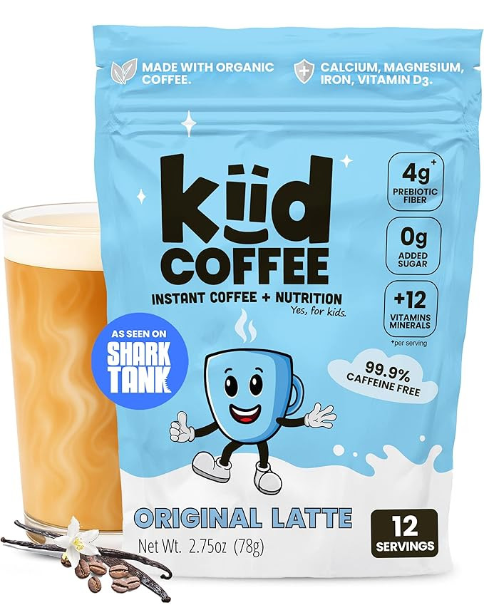 Kiid Coffee - 99.9% Caffeine-Free Organic Coffee for Kids - As Seen on Shark Tank - 12 Vitamins &... | Amazon (US)
