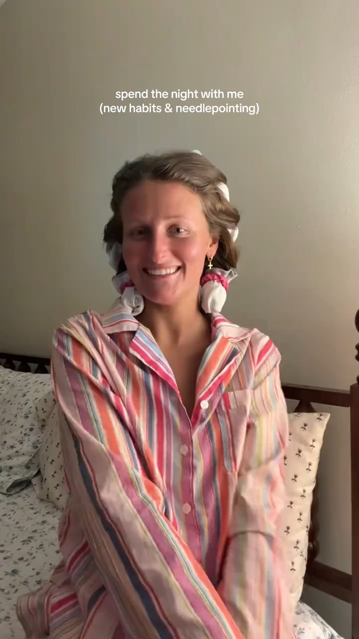 my bedtime ritual ☁️🧵💫 pajamas from erin made 💕

home finds, amazon favs, self care 

#LTKBeauty #LTKHome