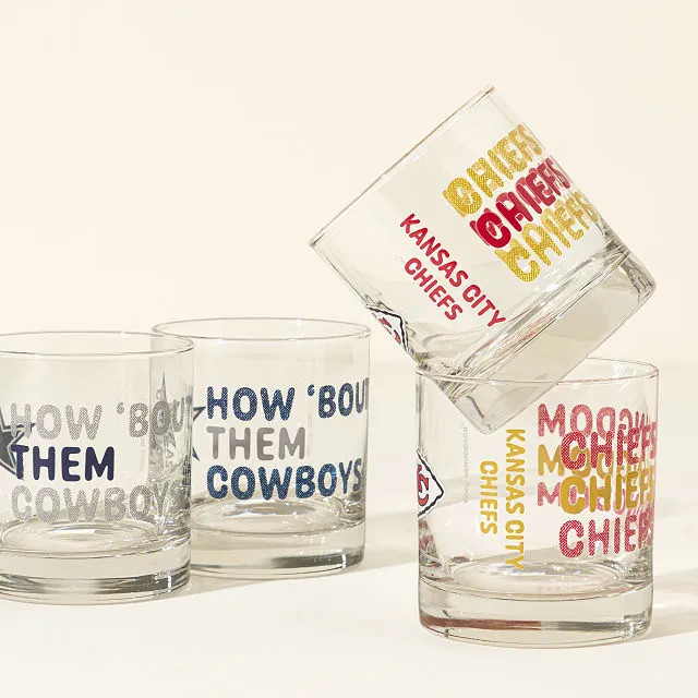 Show Your Spirit! NFL Rocks Glass Set, Atlanta Falcons | UncommonGoods