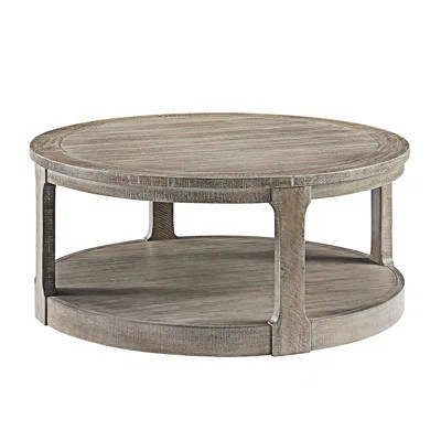 Round Wooden Coffee Table with Wheels | Wayfair North America