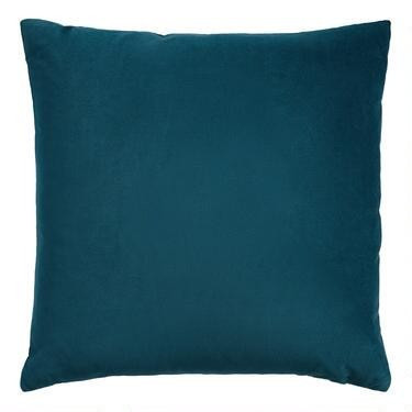Dark Blue Velvet Throw Pillow | World Market