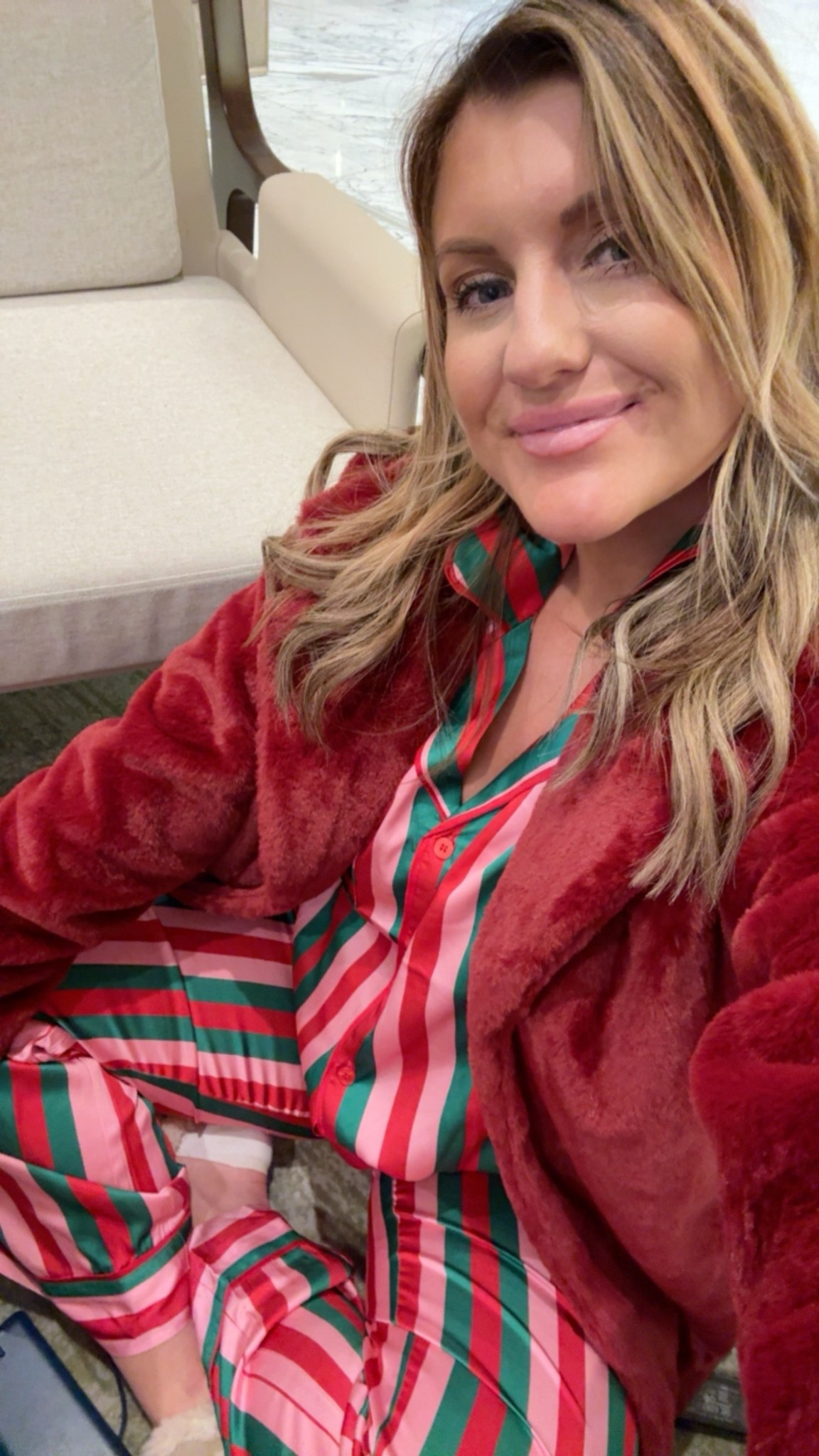 My jammie and jacket from our christmas jammie party!