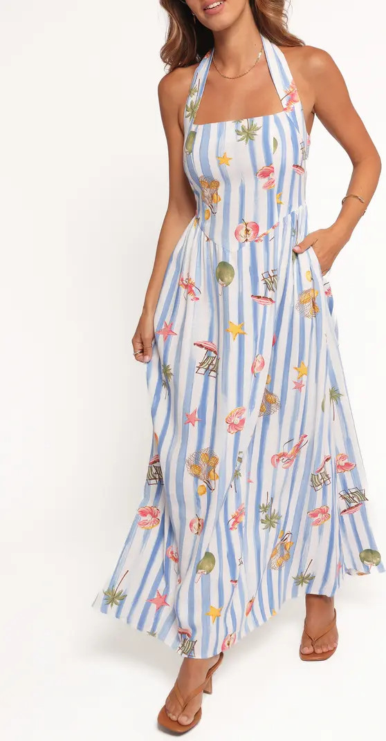 Petal & Pup Kiera Print Halter Maxi Dress | Nordstrom | Nordstrom