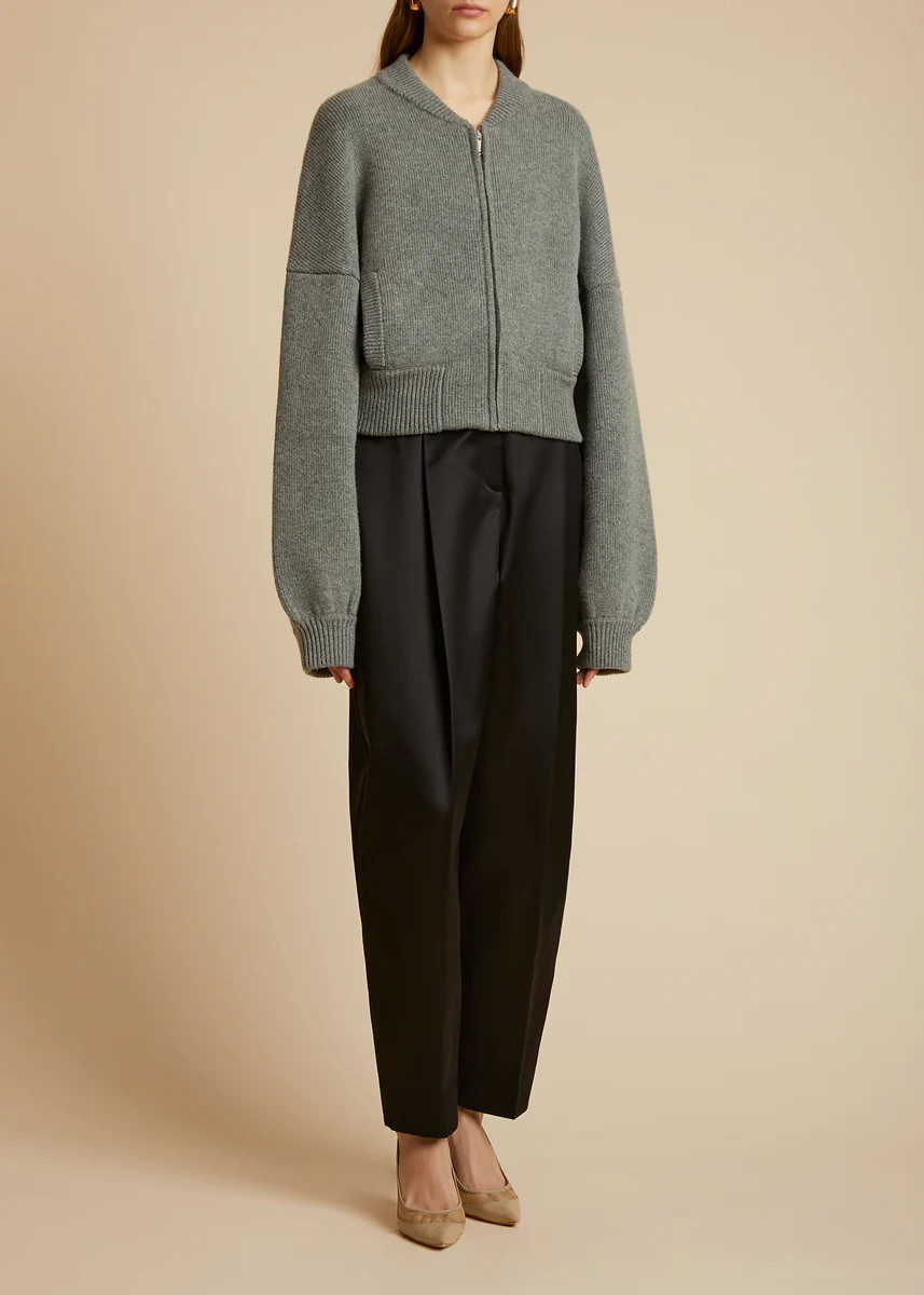 The Rhea Jacket in Smoke | Khaite