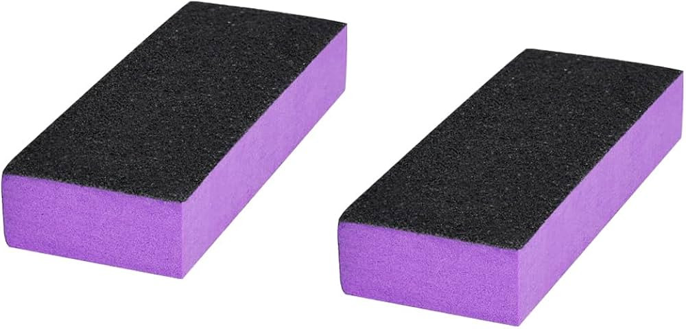2 Pack Buffer Block, Professional Manicure Tools Kits, 100/180 Grit, Black Nail Pedicure File and... | Amazon (US)
