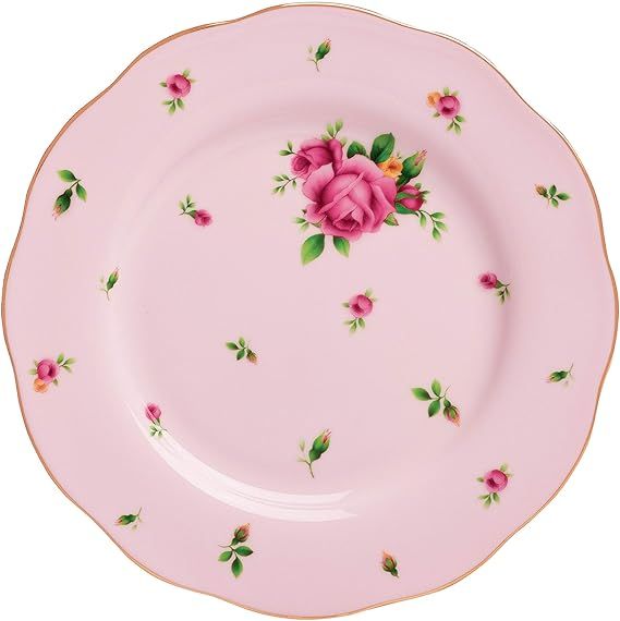Royal Albert New Country Roses Pink Salad Plate , 8" | Amazon (US)