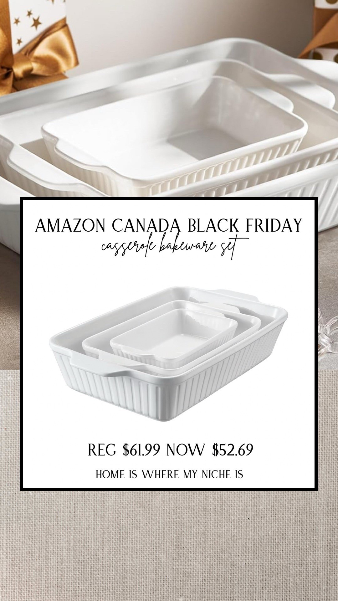 S A L E / set of 3 ceramic casserole bakeware set

Amazon Canada | Kitchen | Entertaining 

#LTKhome #LTKsale #LTKcanada