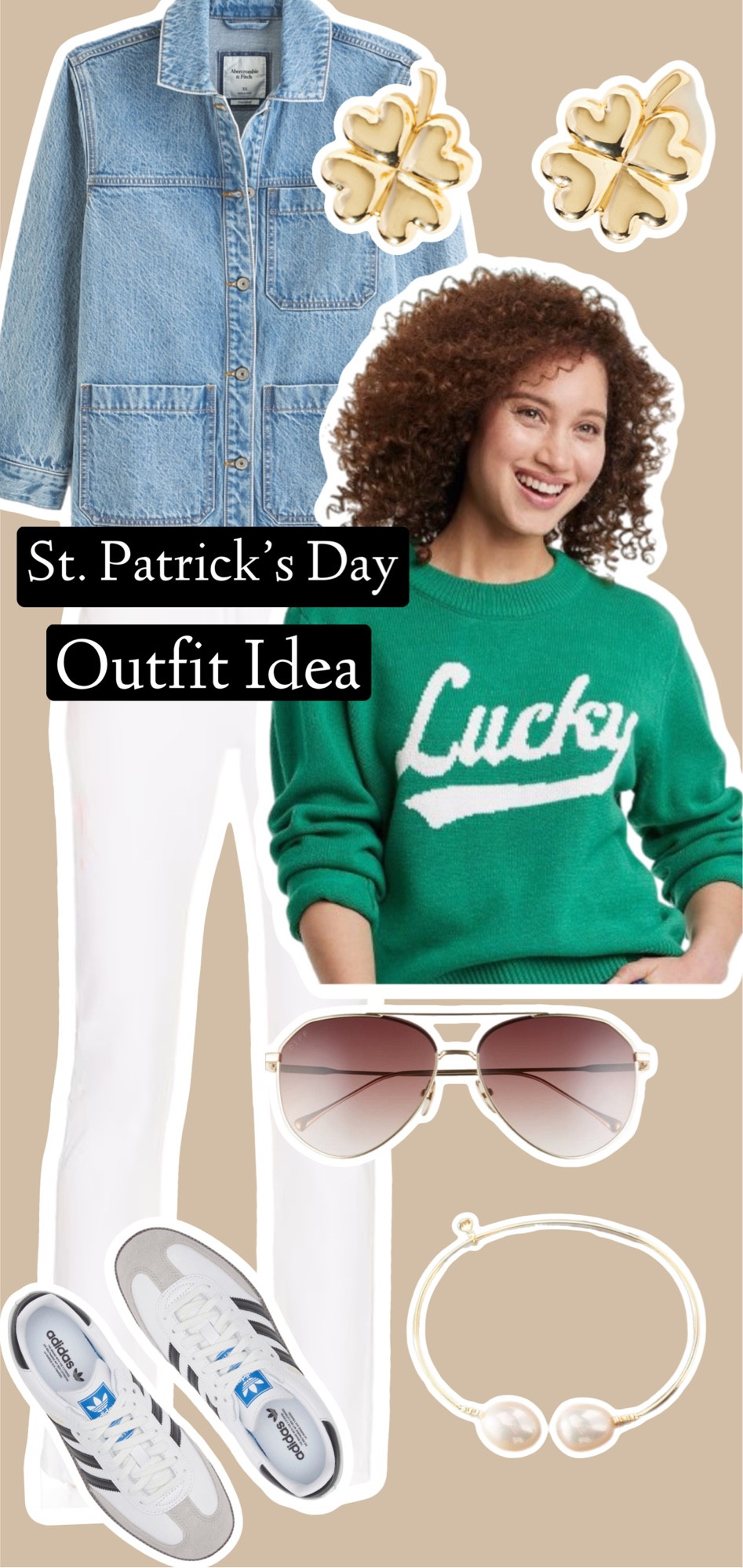 At. Patrick’s Day Outfit Idea 

Target 
Diff 
AGOLDE
Abercrombie 
Adidas 
Samba 
Bauble Bar 
Nordstrom 

#LTKover40 #LTKSeasonal #LTKSpringSale