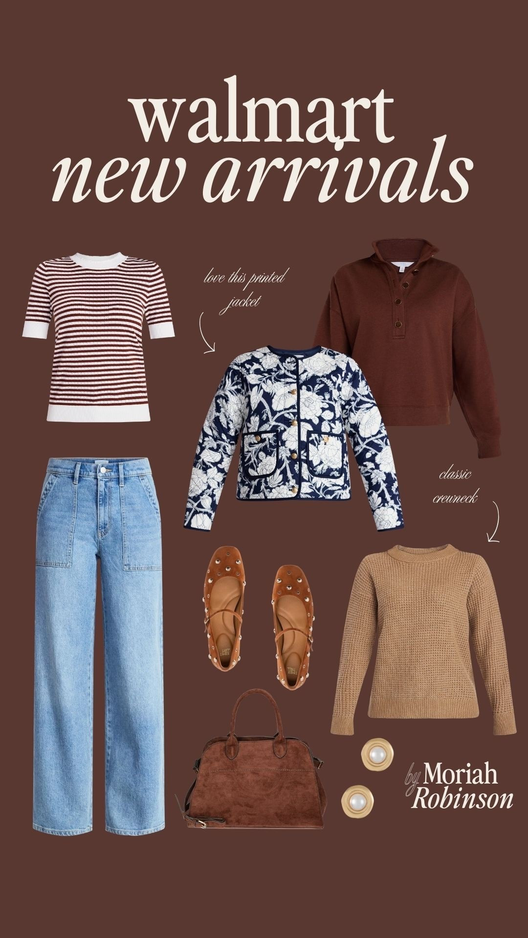 Walmart new arrivals! I love this quilted jacket and wide leg jeans for spring. Don't overlook these stud flats, they're SO cute!

#LTKSeasonal #LTKootd #LTKmomlife