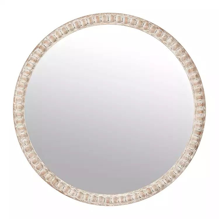 Round Natural Beaded Wall Mirror | Kirkland's Home