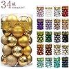 KI Store 34ct Christmas Ball Ornaments Shatterproof Christmas Decorations Tree Balls for Holiday ... | Amazon (US)