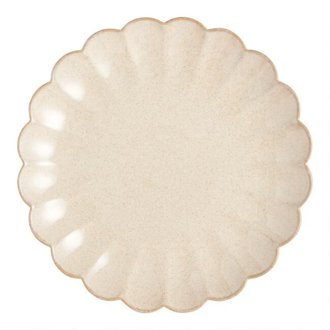 Sand Speckled Scallop Rim Dinner Plate
                    
						
								
										
       1Re... | World Market