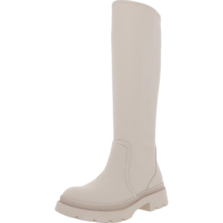 Steve Madden Womens Cloudy Faux Leather Pull On Knee-High Boots - Walmart.com | Walmart (US)