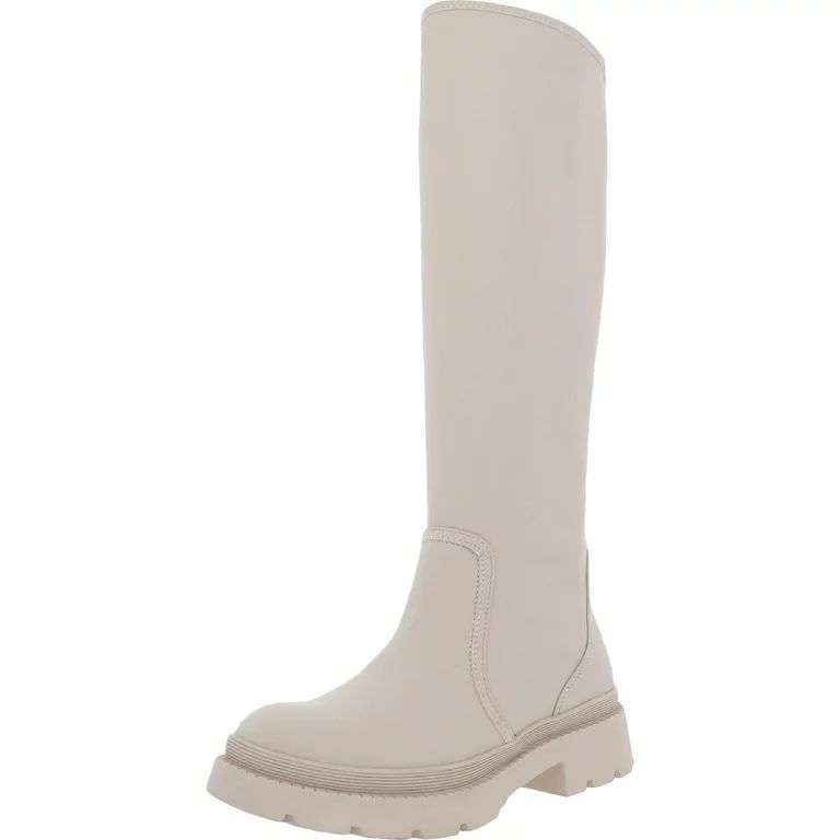 Steve Madden Womens Cloudy Faux Leather Pull On Knee-High Boots - Walmart.com | Walmart (US)