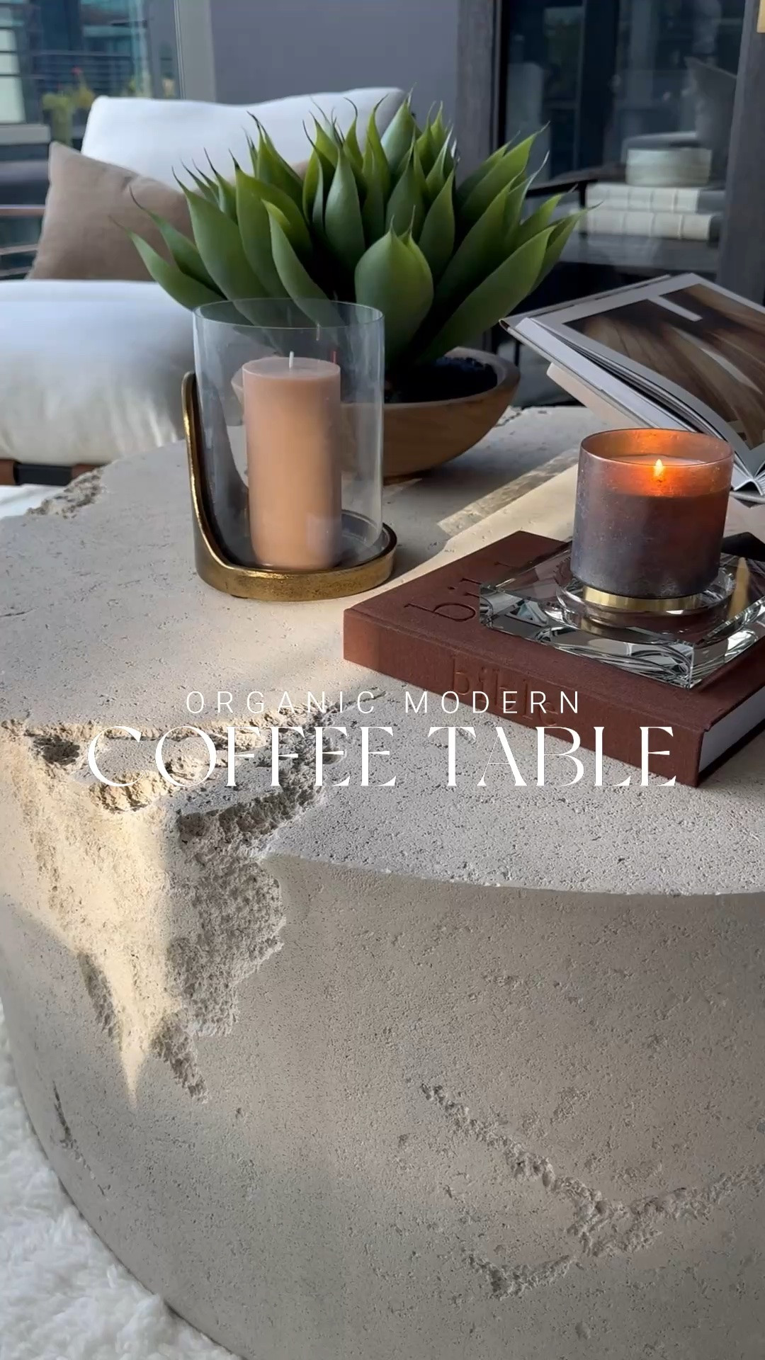 Organic modern coffee table, perfect for smaller living rooms! 

Round coffee table, coffee table styling, books, candle holder

#LTKHome