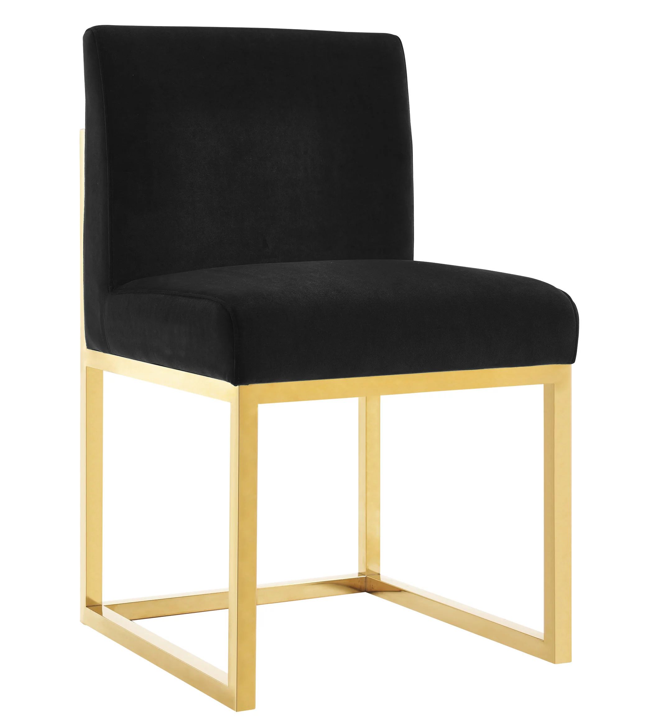 TOV Furniture Haute Black Velvet Chair with Gold Base | Walmart (US)