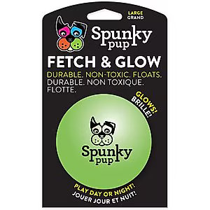 SPUNKY PUP Fetch & Glow Ball Dog Toy, Large - Chewy.com | Chewy.com