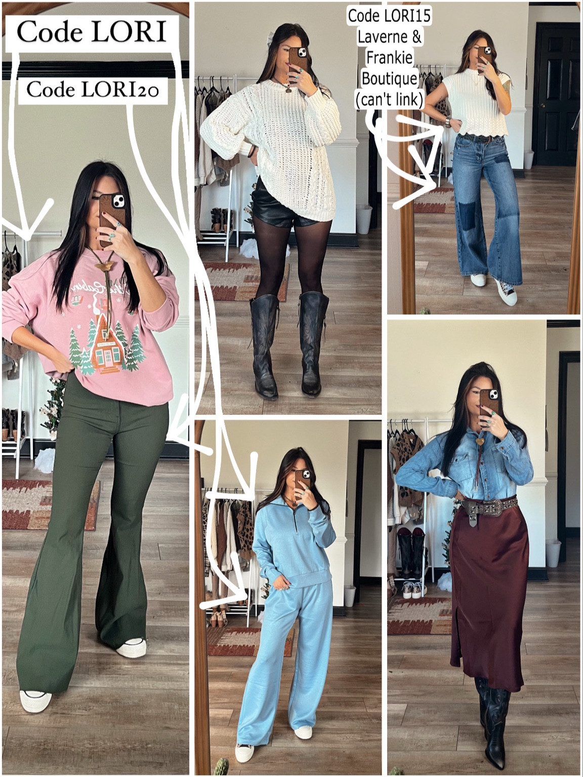 Recent outfits! Fairly casual lately. Some of the styles are on sale! Top right outfit is from Laverne and Frankie Boutique! I can’t link through here  

Bolos from November Maker

#LTKStyleTip #LTKSeasonal #LTKFindsUnder100