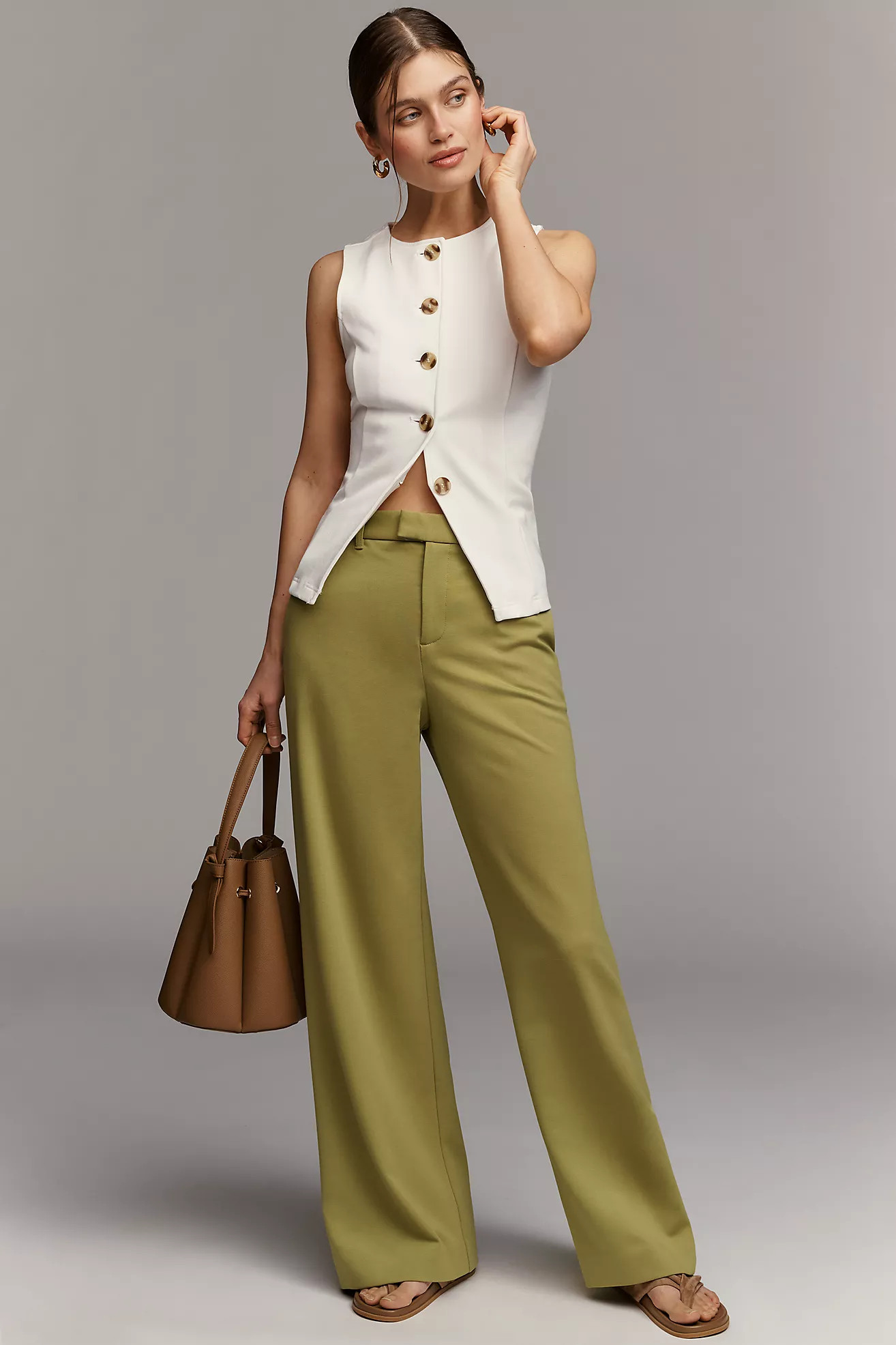 Maeve Clean Knit Trousers | Anthropologie (US)