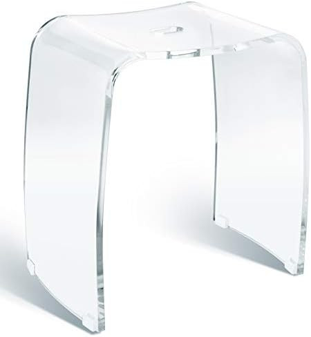 Libaro Shower Chair for Inside Showers - Clear Acrylic Bathroom Stool with 400 lb Capacity, Water... | Amazon (US)