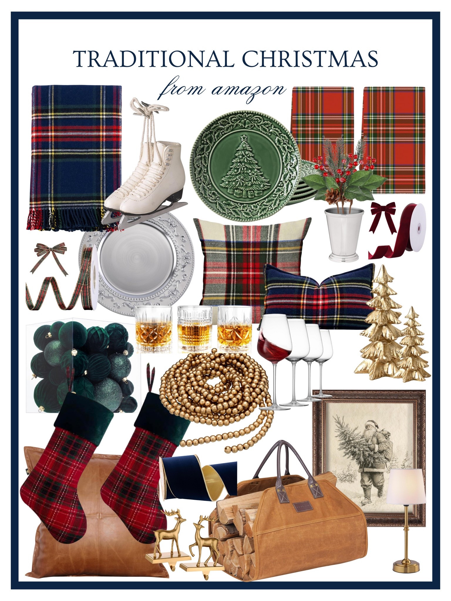 Traditional Christmas home decor from Amazon ❤️🎄 Red and green Christmas, Ralph Lauren Christmas, Amazon Home, Amazon Christmas Decor, Affordable Christmas Home 

#LTKHoliday #LTKHome