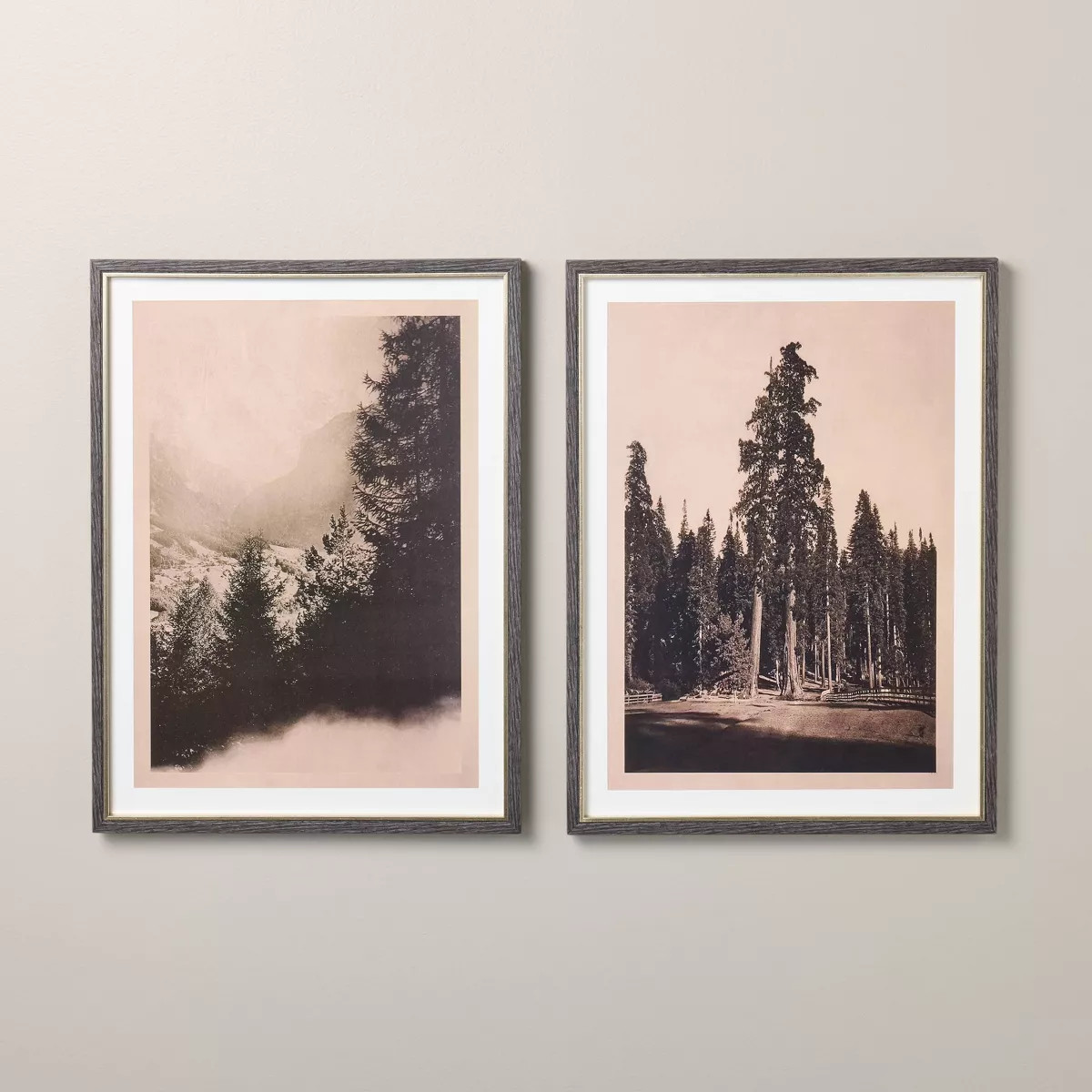 2pc 18"x24" Vertical Vintage Tree Wall Art Set - Hearth & Hand™ with Magnolia | Target