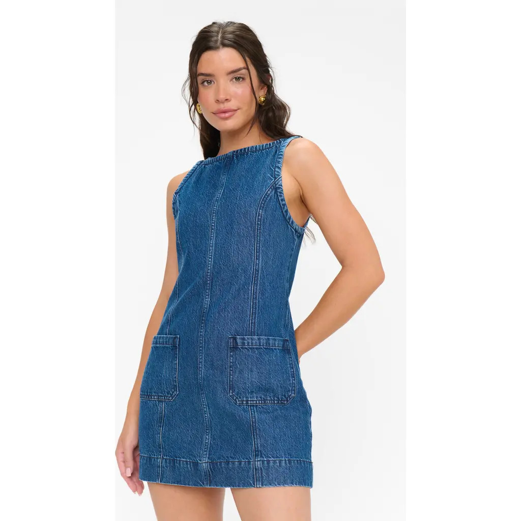 Show Me Your Mumu Boulevard Mini Dress in Reservoir Blue at Nordstrom, Size Small | Nordstrom