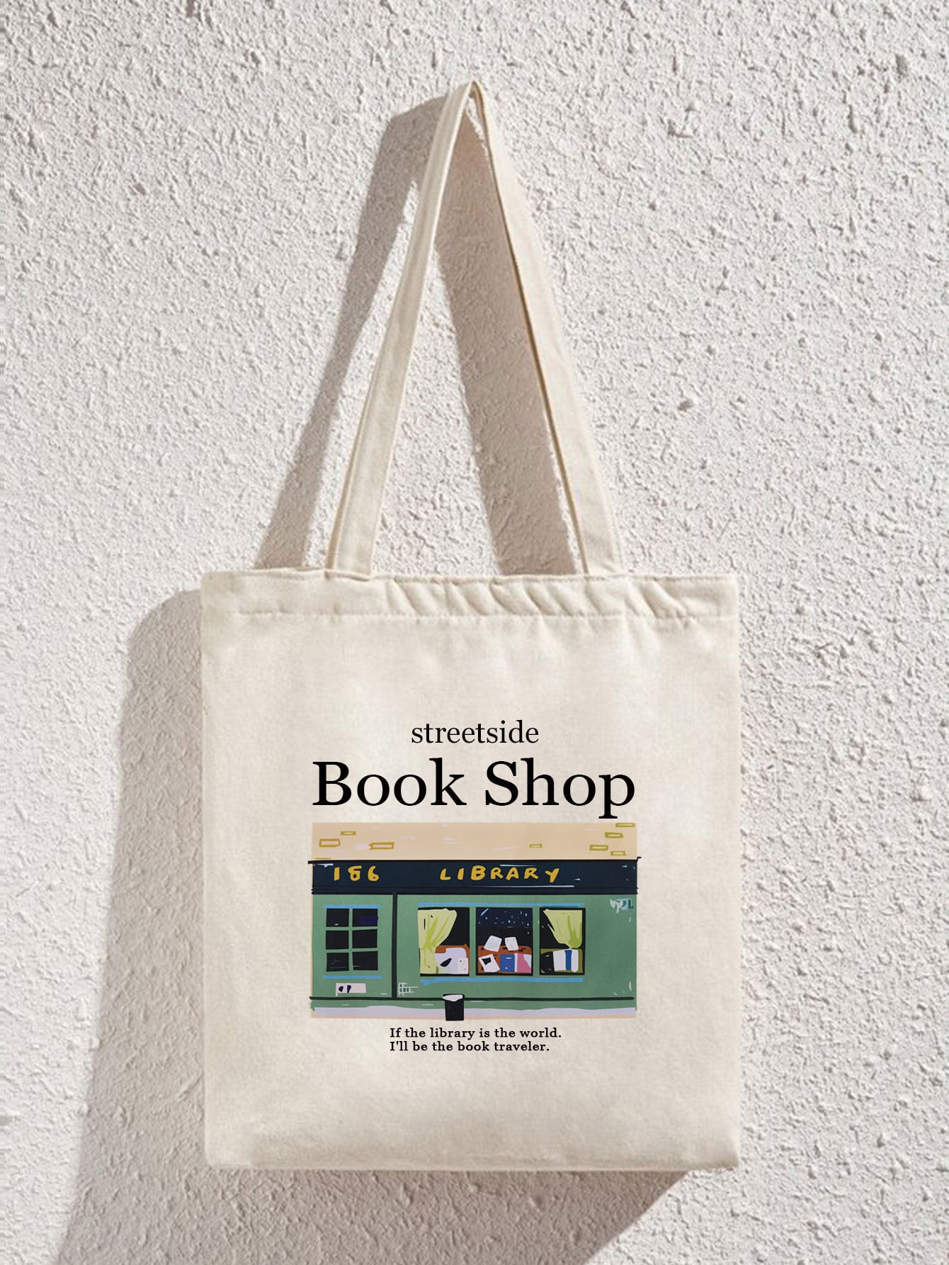 Cartoon & Letter Graphic Shopper Bag | SHEIN