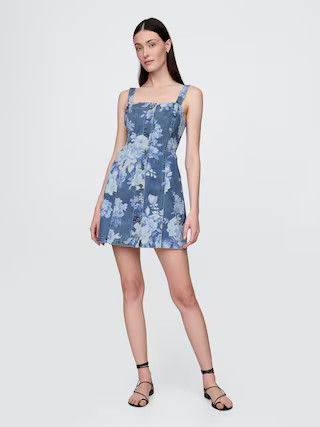 Denim Floral Mini Dress | Gap (US)