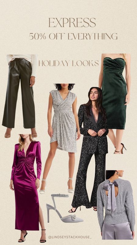 Express cyber week 50% off everything!  Here are some favorite holiday looks! #expresspartner #expressyou

Holiday dresses; holiday looks, sequin outfits, nye outfits 

#LTKSeasonal #LTKCyberweek #LTKHoliday